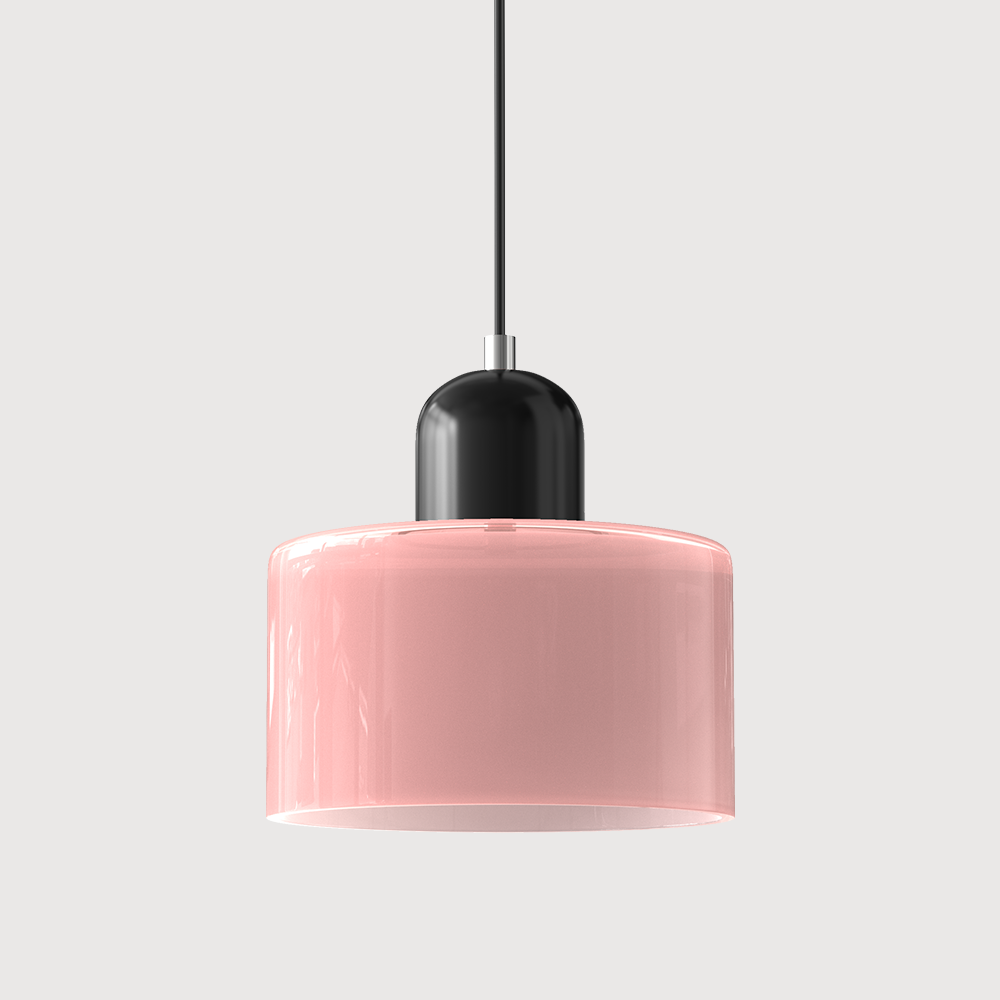Bauhaus Suspension Verre Coloré | Hauteur Ajustable LED | Série Aurora