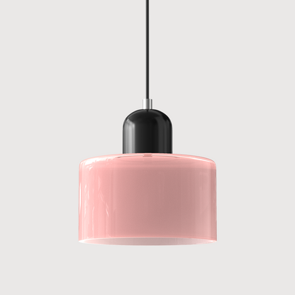 Bauhaus Suspension Verre Coloré | Hauteur Ajustable LED | Série Aurora