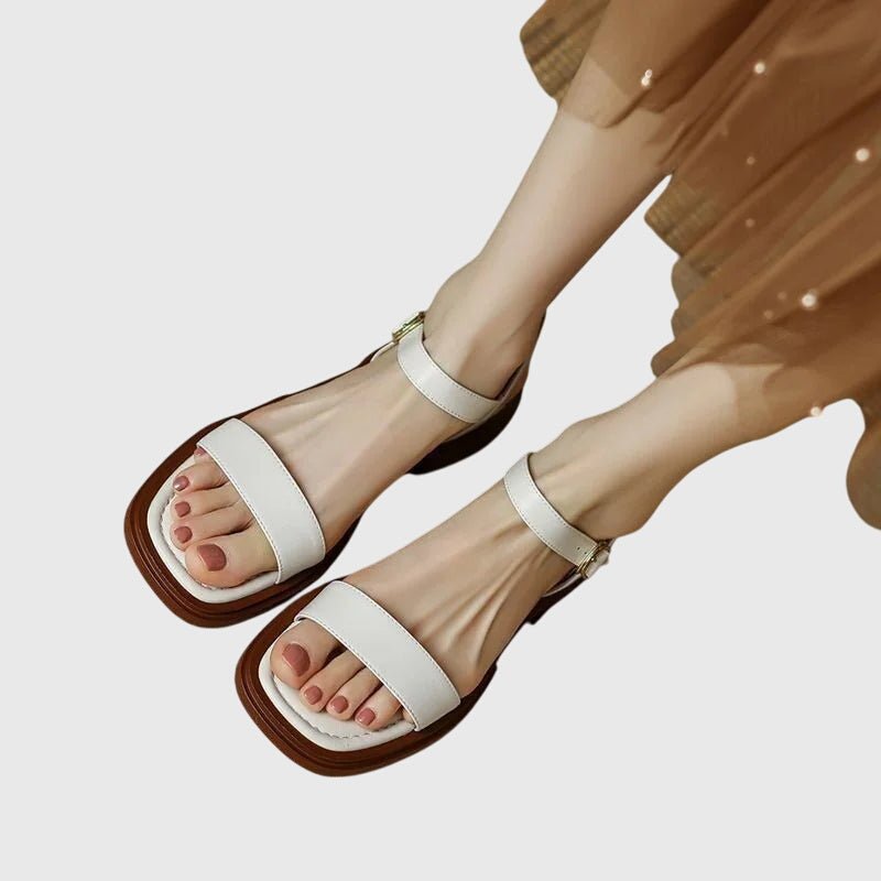 Sandales Orthopédiques Cuir | Confort Naturel, Soutien Posture | Élégance