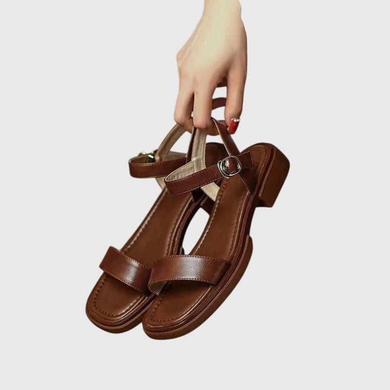 Sandales Orthopédiques Cuir | Confort Naturel, Soutien Posture | Élégance