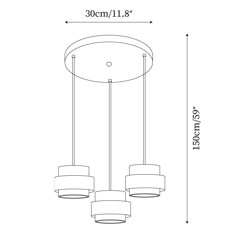 Perra Suspension Travertin | Abat-Jour Cylindrique | Câble Réglable