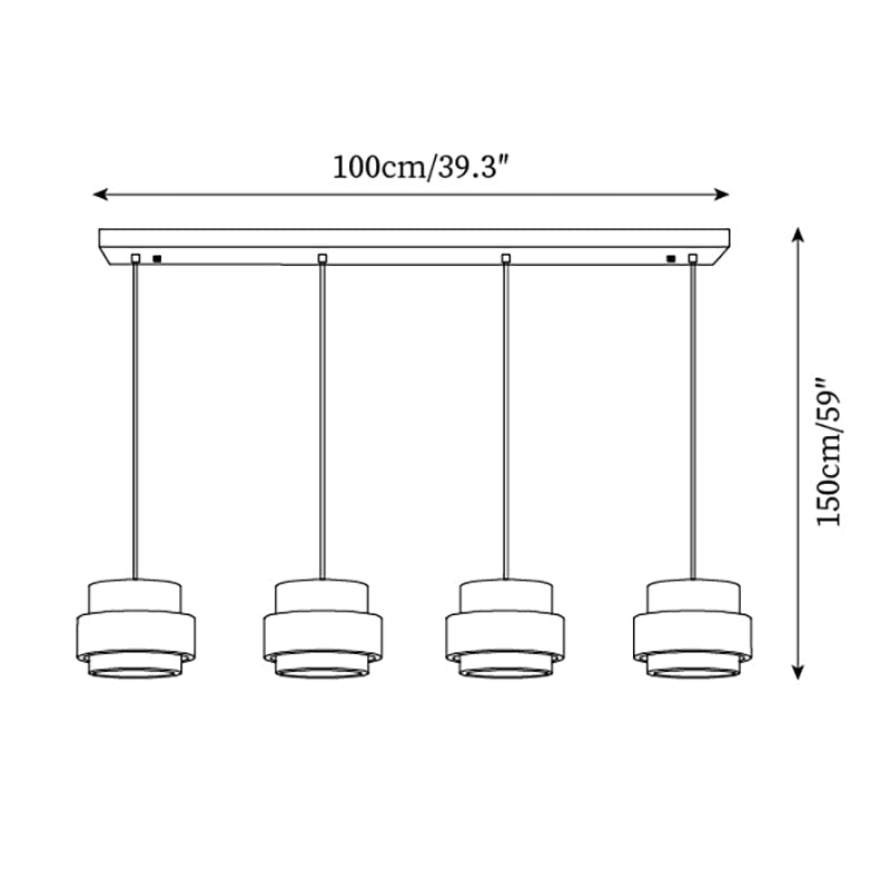 Perra Suspension Travertin | Abat-Jour Cylindrique | Câble Réglable