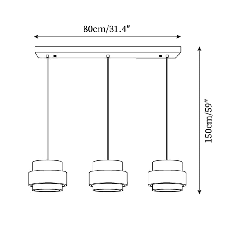 Perra Suspension Travertin | Abat-Jour Cylindrique | Câble Réglable