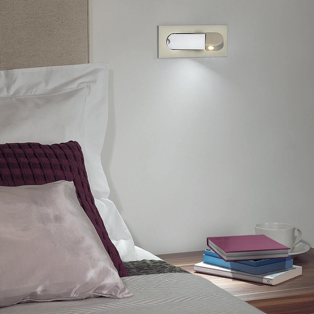 Lampe de Lecture LED Aluminium | Tête Réglable, Bouton-Poussoir | Série Nova