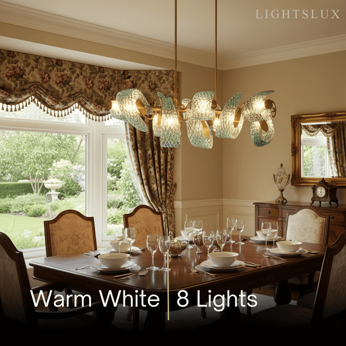 Lustre Chandelier Art Déco Verre Paon Bleu | LED G9 3 Lumières | Série Éclipse