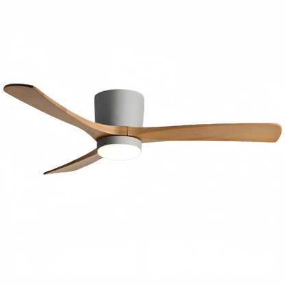 Ventilateur de Plafond Scandinave Bois | LED Intégrée, Flux d'Air Silencieux