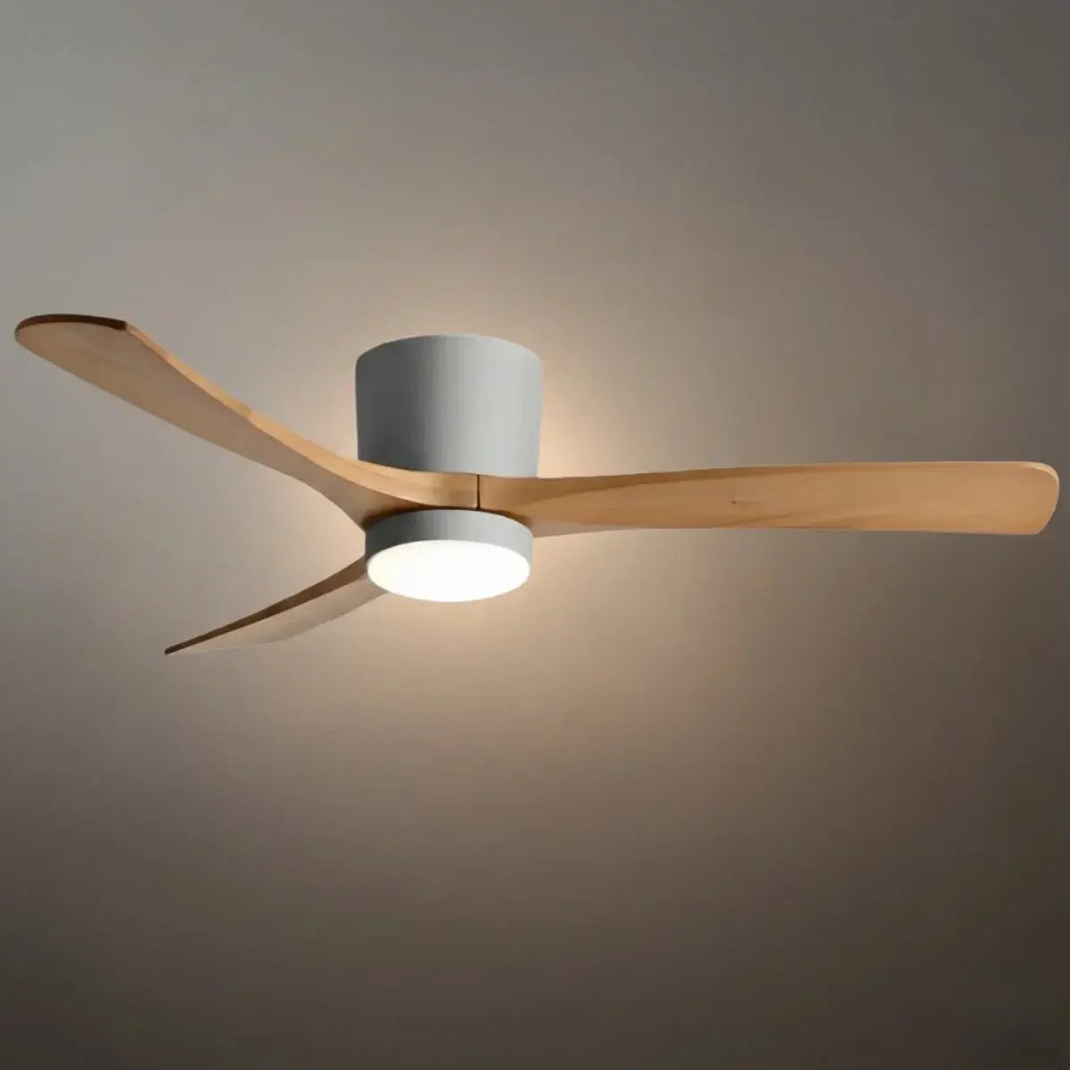 Ventilateur de Plafond Scandinave Bois | LED Intégrée, Flux d'Air Silencieux