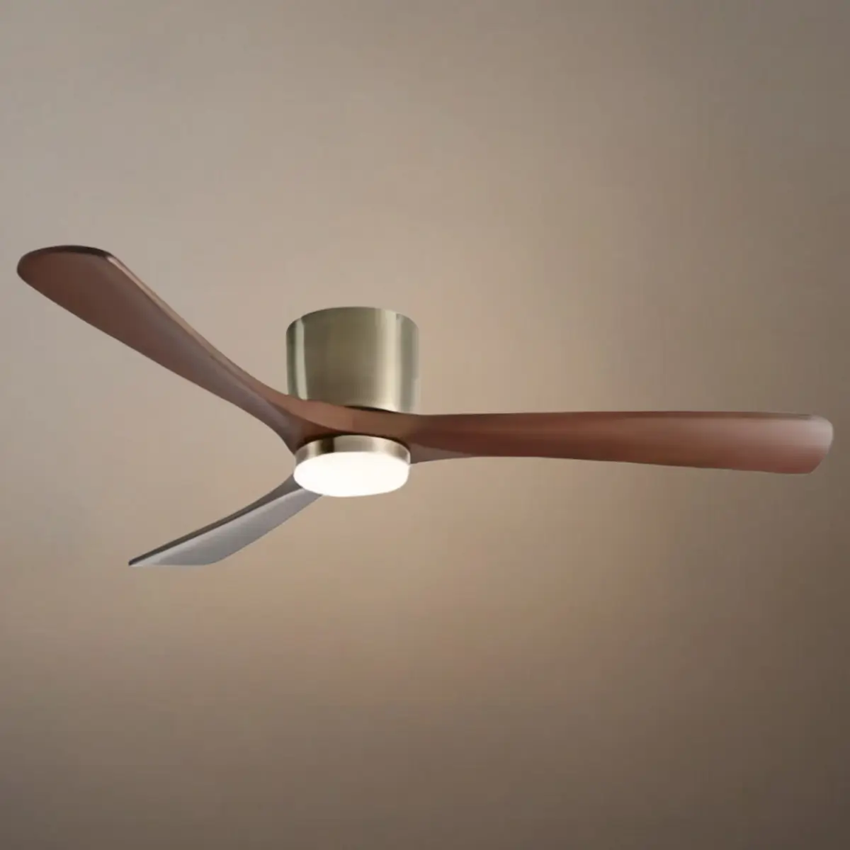 Ventilateur de Plafond Scandinave Bois | LED Intégrée, Flux d'Air Silencieux