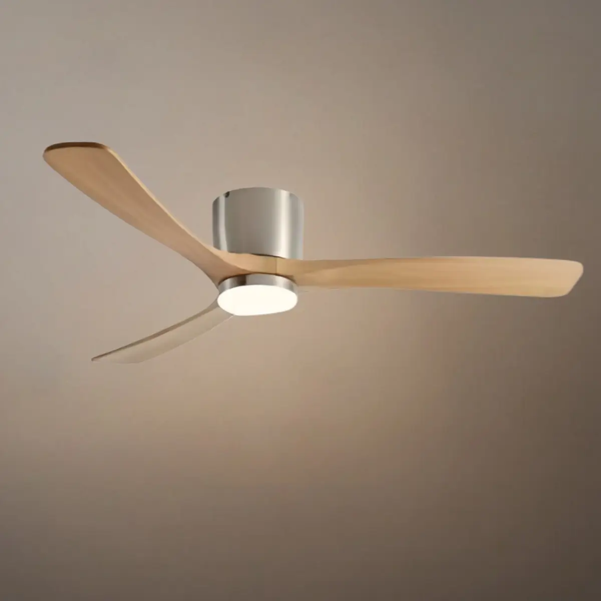 Ventilateur de Plafond Scandinave Bois | LED Intégrée, Flux d'Air Silencieux