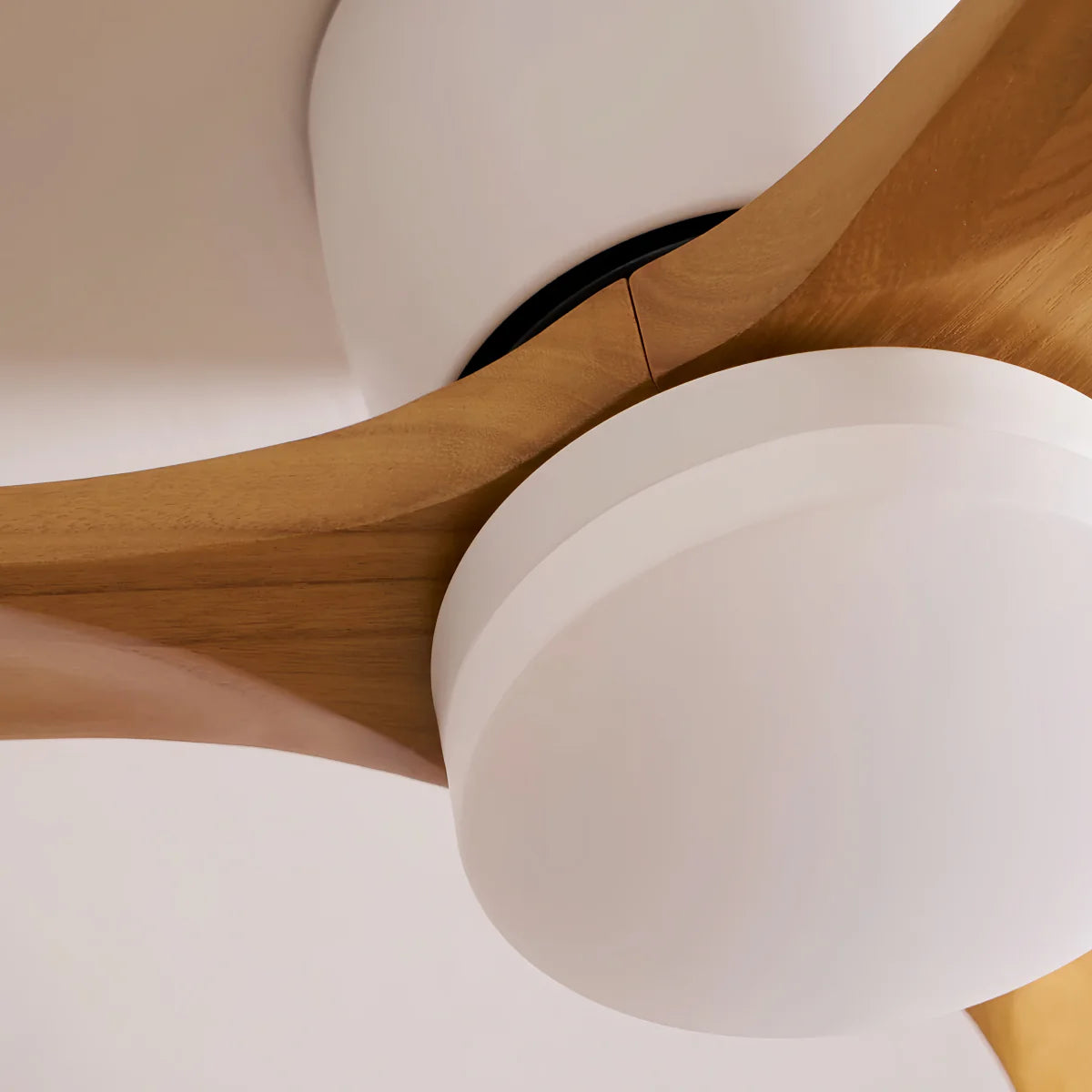 Ventilateur de Plafond Scandinave Bois | LED Intégrée, Flux d'Air Silencieux