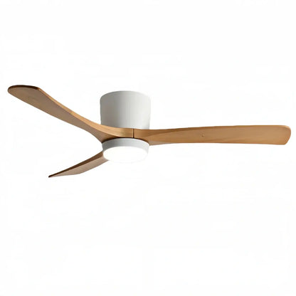 Ventilateur de Plafond Scandinave Bois | LED Intégrée, Flux d'Air Silencieux