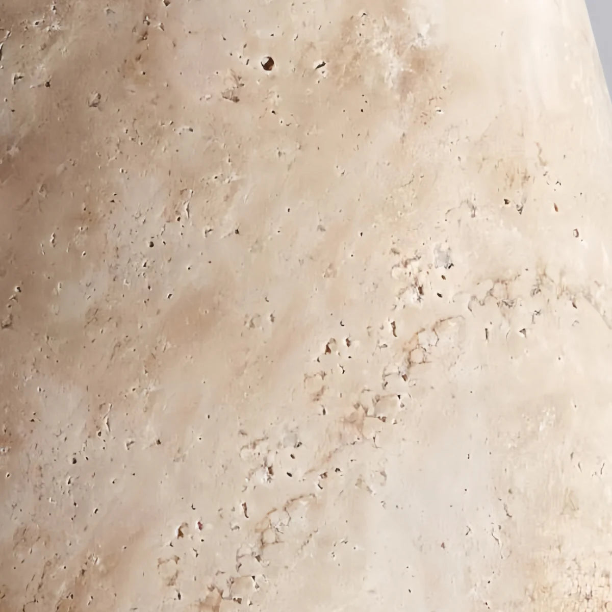 Lustre Suspension Pierre Travertin et Bois | Éclairage ciblé, câble réglable
