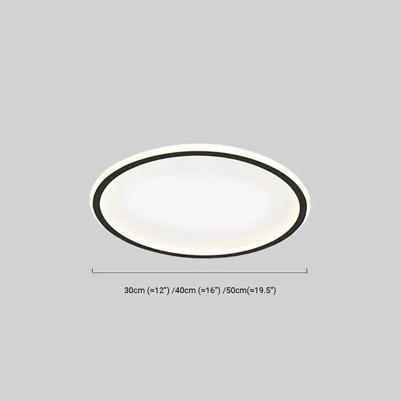 Applique Plafond Ronde Moderne Métal Noir et Blanc | 3 Temp. | Télécommande
