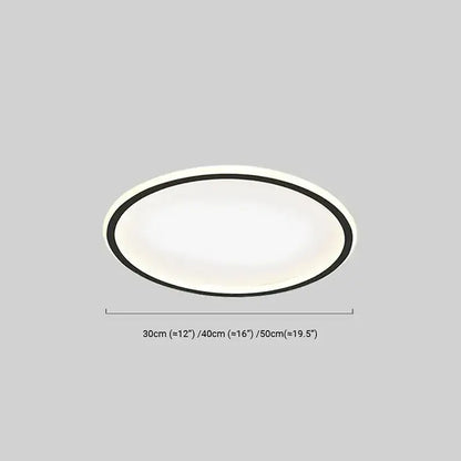 Applique Plafond Ronde Moderne Métal Noir et Blanc | 3 Temp. | Télécommande