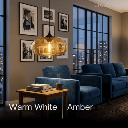 Lustre Verre Lampe Îlot Cuisine Verre & Métal | Hauteur Ajustable LED Compatible