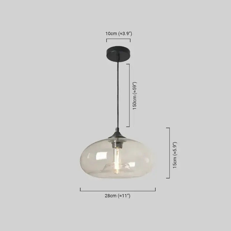 Lustre Verre Lampe Îlot Cuisine Verre & Métal | Hauteur Ajustable LED Compatible