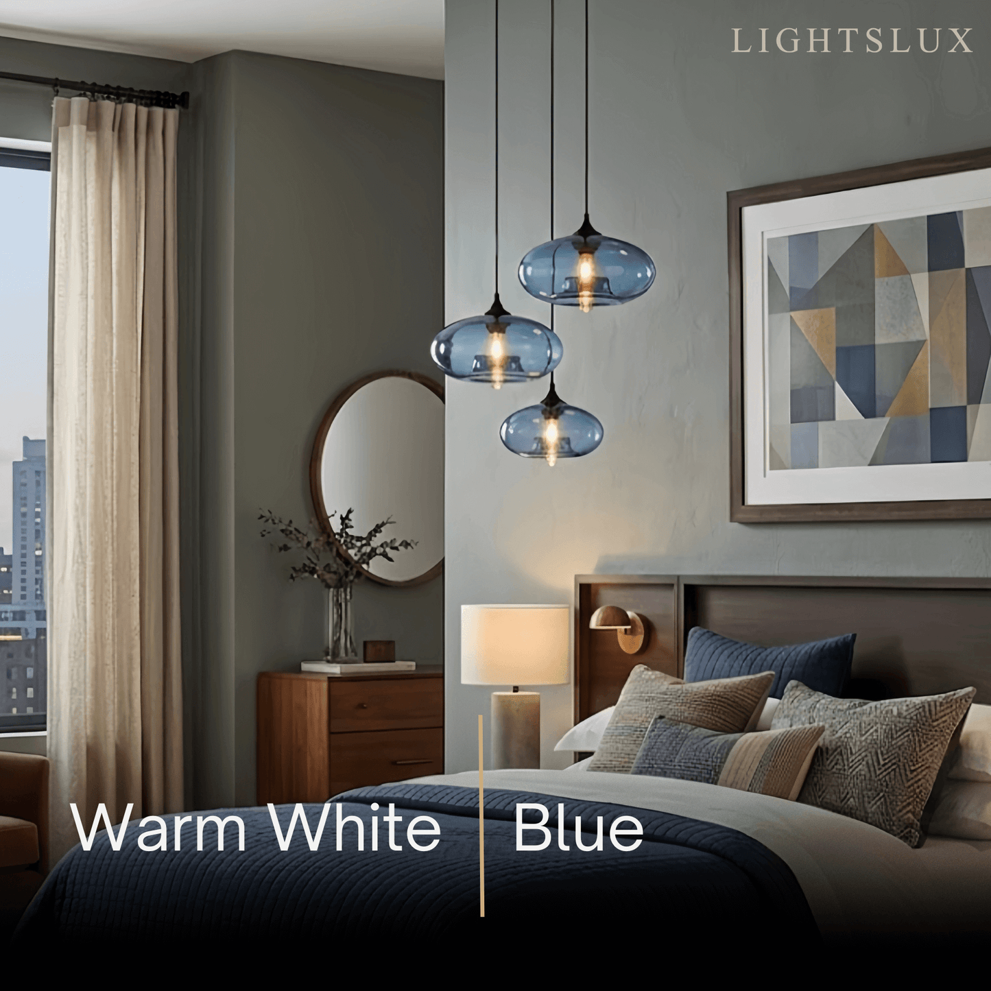 Lustre Verre Lampe Îlot Cuisine Verre & Métal | Hauteur Ajustable LED Compatible