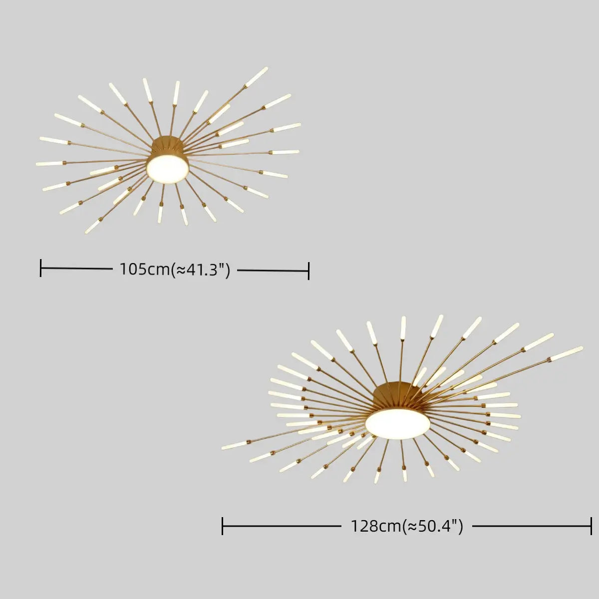 Lustre LED Moderne Noir-Or Métal et Acrylique | Télécommande et 3 Teintes