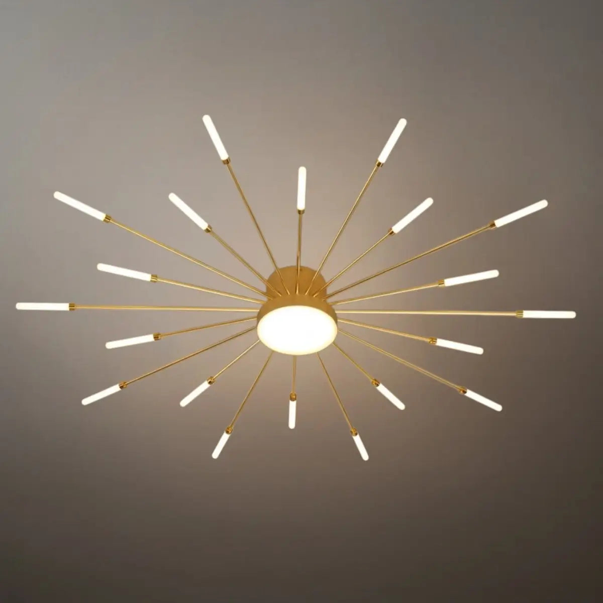 Lustre LED Moderne Noir-Or Métal et Acrylique | Télécommande et 3 Teintes