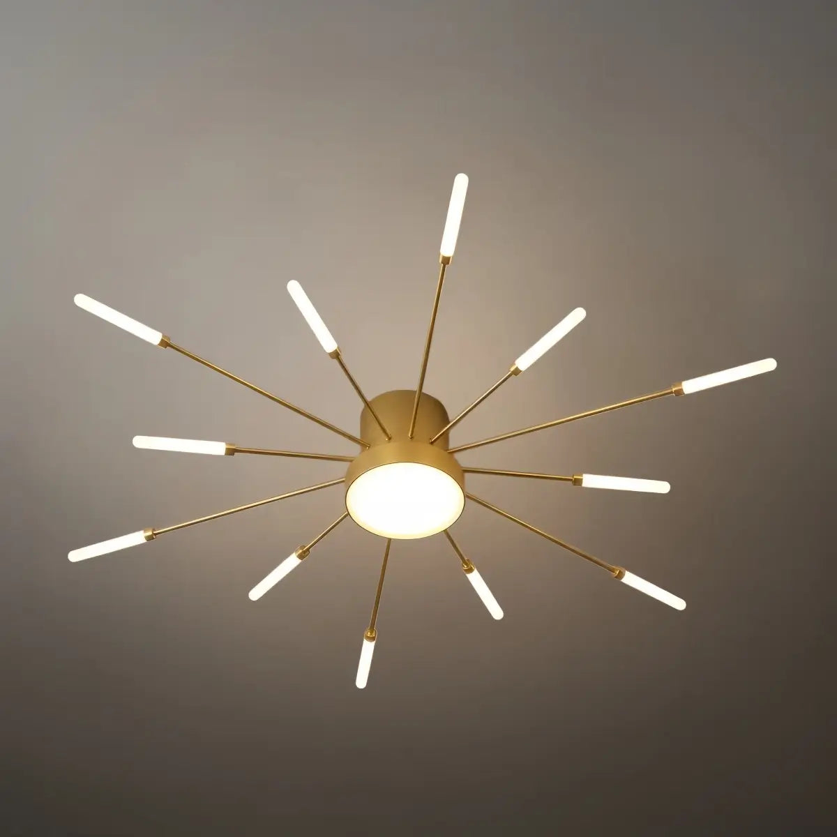Lustre LED Moderne Noir-Or Métal et Acrylique | Télécommande et 3 Teintes