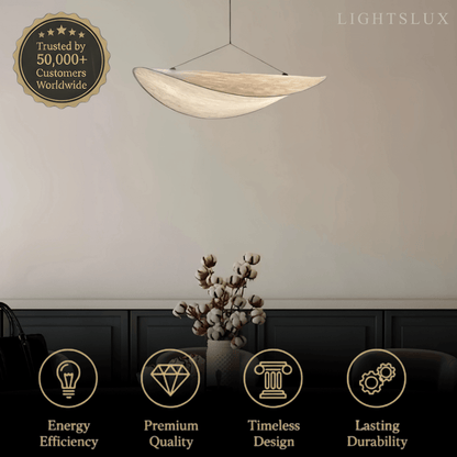 Lampe Suspension Art Déco Métal Blanc | LED SMD Intégrée | Chaîne Réglable