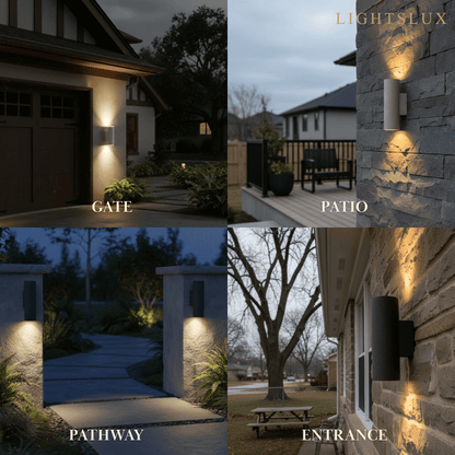 Applique Murale Extérieure Ciment Moderne | IP65 & LED GU10 Incluse | Série Arc