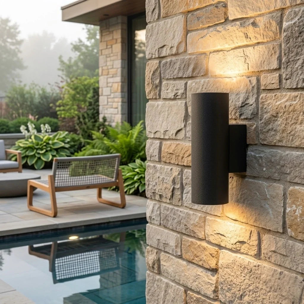 Applique Murale Extérieure Ciment Moderne | IP65 & LED GU10 Incluse | Série Arc