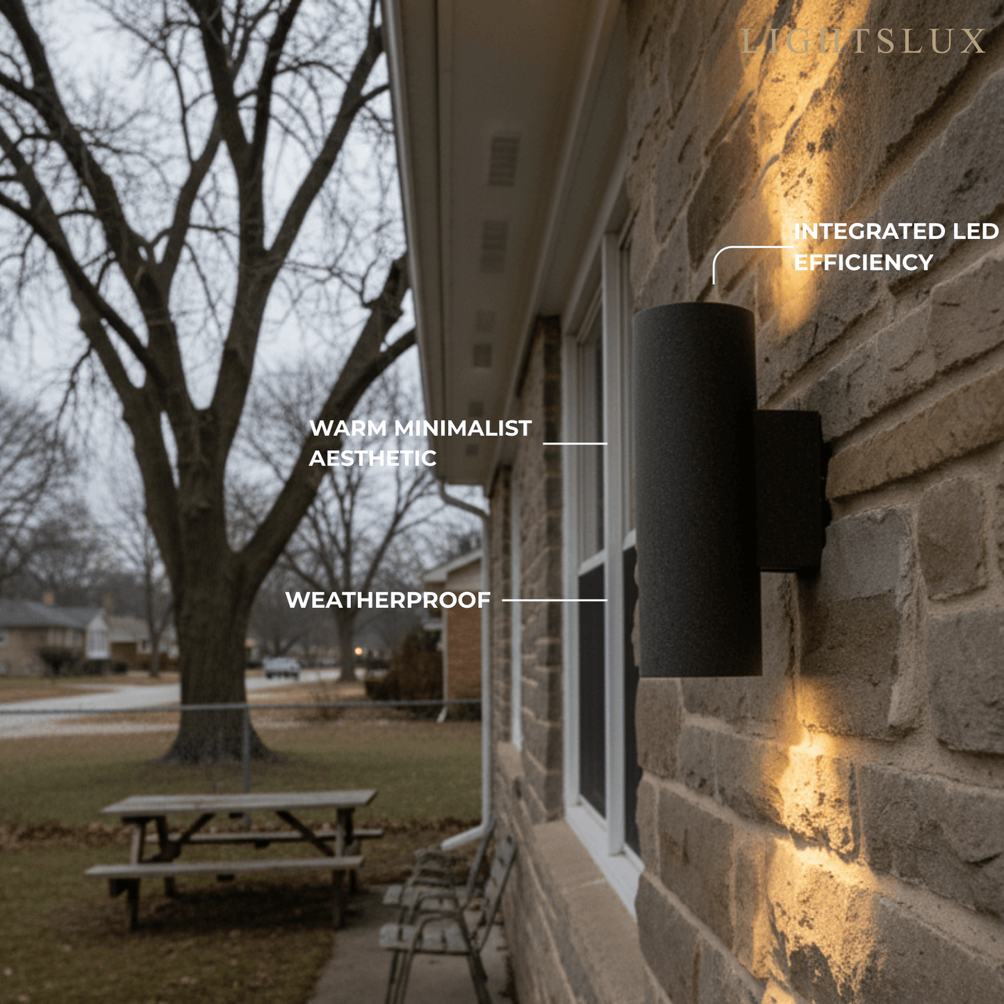 Applique Murale Extérieure Ciment Moderne | IP65 & LED GU10 Incluse | Série Arc