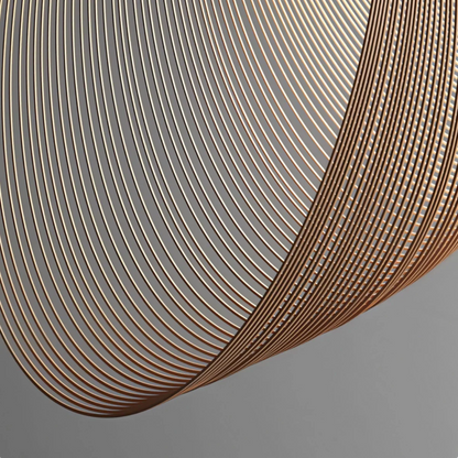 Lustre Suspension Bois ArtDéco | LED Intégré, Cordons Réglables | Série Atelier