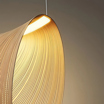 Lustre Suspension Bois ArtDéco | LED Intégré, Cordons Réglables | Série Atelier