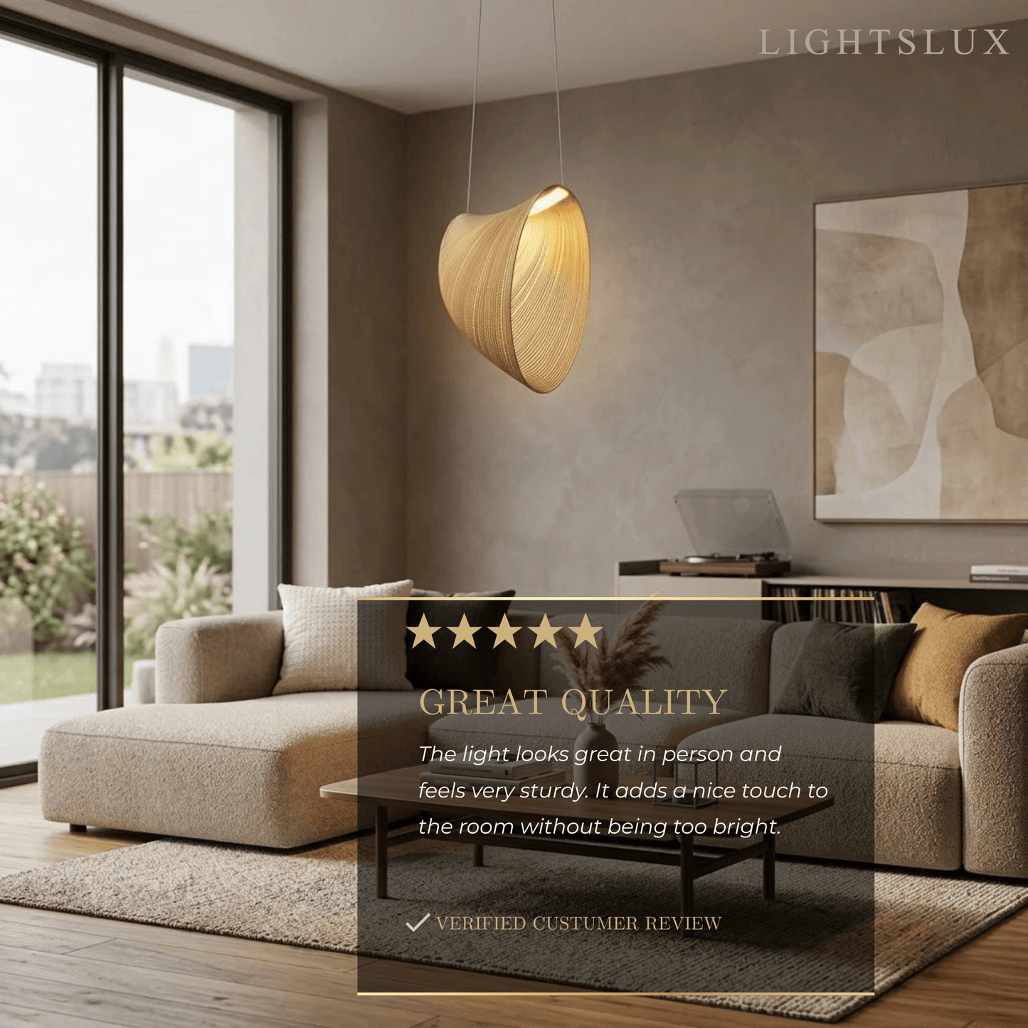 Lustre Suspension Bois ArtDéco | LED Intégré, Cordons Réglables | Série Atelier