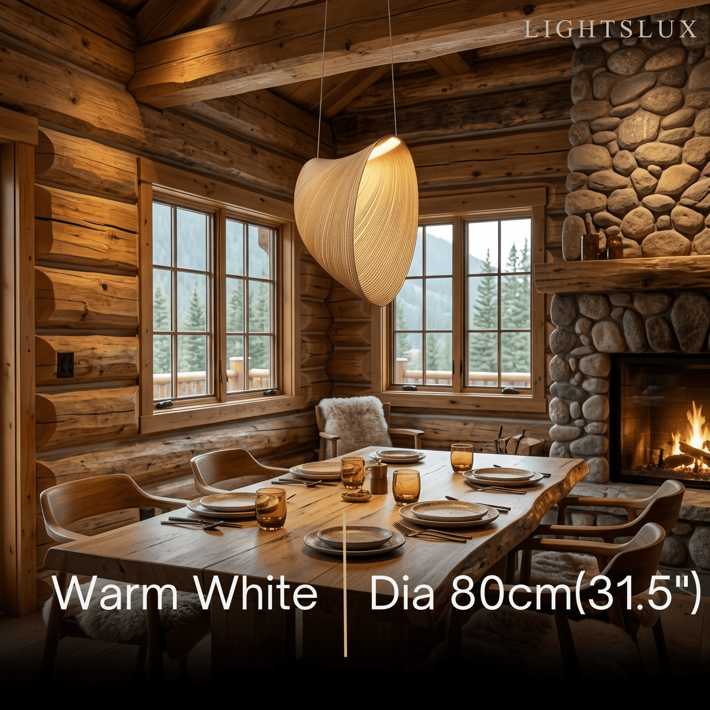Lustre Suspension Bois ArtDéco | LED Intégré, Cordons Réglables | Série Atelier