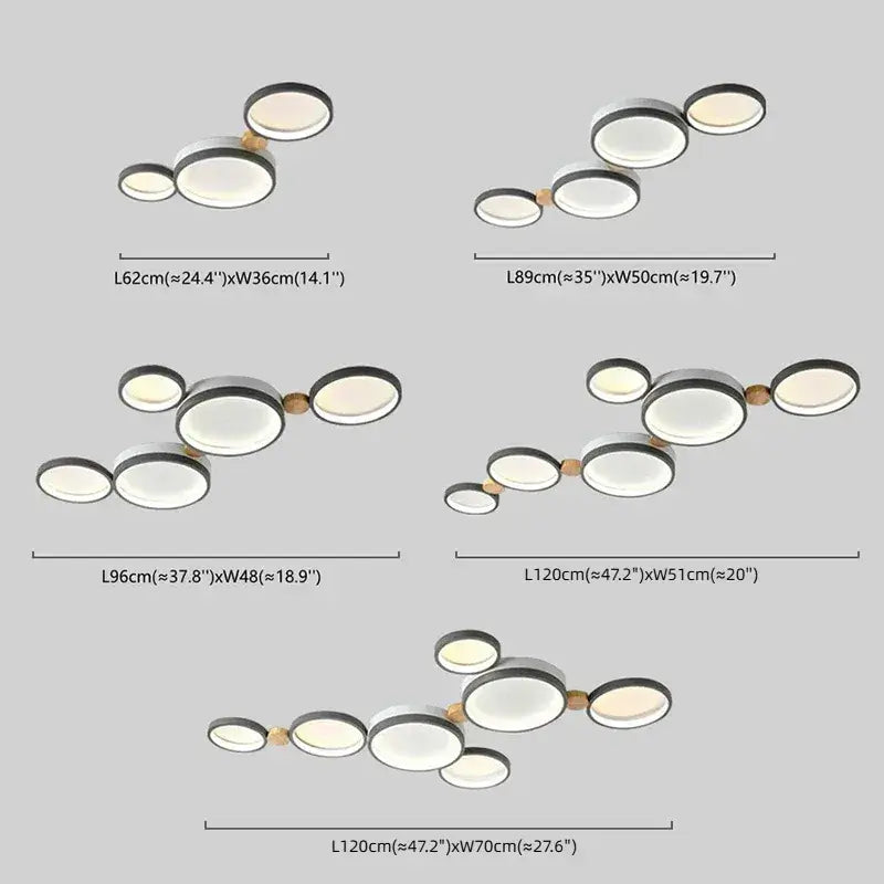 Plafonnier Rond Métal et Bois | LED Intégrée 3000K | Série Élégance