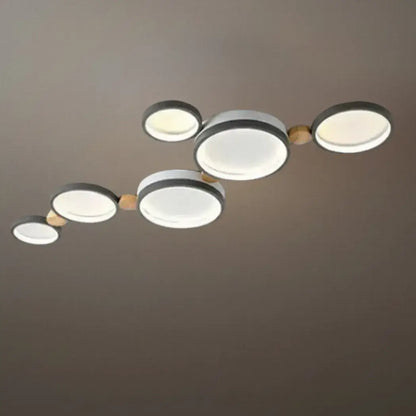 Plafonnier Rond Métal et Bois | LED Intégrée 3000K | Série Élégance
