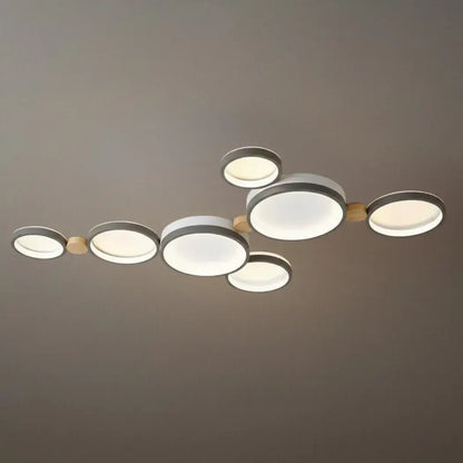 Plafonnier Rond Métal et Bois | LED Intégrée 3000K | Série Élégance