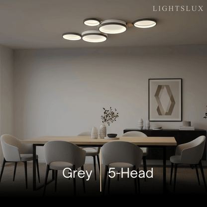 Plafonnier Rond Métal et Bois | LED Intégrée 3000K | Série Élégance