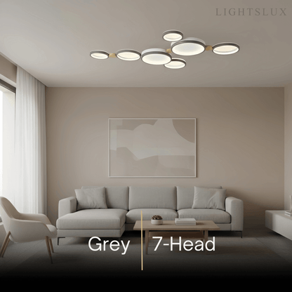 Plafonnier Rond Métal et Bois | LED Intégrée 3000K | Série Élégance
