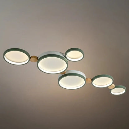 Plafonnier Rond Métal et Bois | LED Intégrée 3000K | Série Élégance