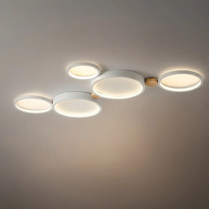 Plafonnier Rond Métal et Bois | LED Intégrée 3000K | Série Élégance