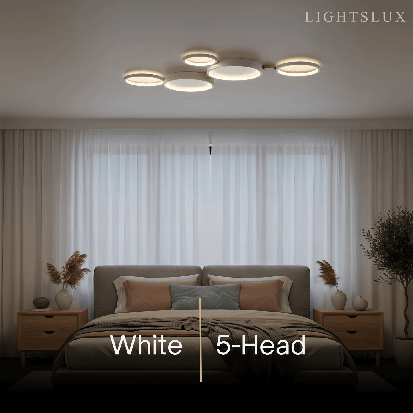 Plafonnier Rond Métal et Bois | LED Intégrée 3000K | Série Élégance