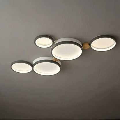 Plafonnier Rond Métal et Bois | LED Intégrée 3000K | Série Élégance