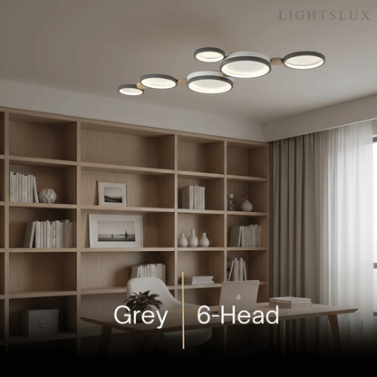 Plafonnier Rond Métal et Bois | LED Intégrée 3000K | Série Élégance