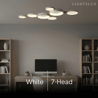 Plafonnier Rond Métal et Bois | LED Intégrée 3000K | Série Élégance