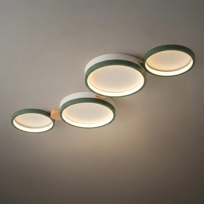 Plafonnier Rond Métal et Bois | LED Intégrée 3000K | Série Élégance