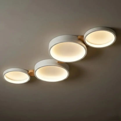 Plafonnier Rond Métal et Bois | LED Intégrée 3000K | Série Élégance