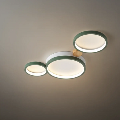 Plafonnier Rond Métal et Bois | LED Intégrée 3000K | Série Élégance