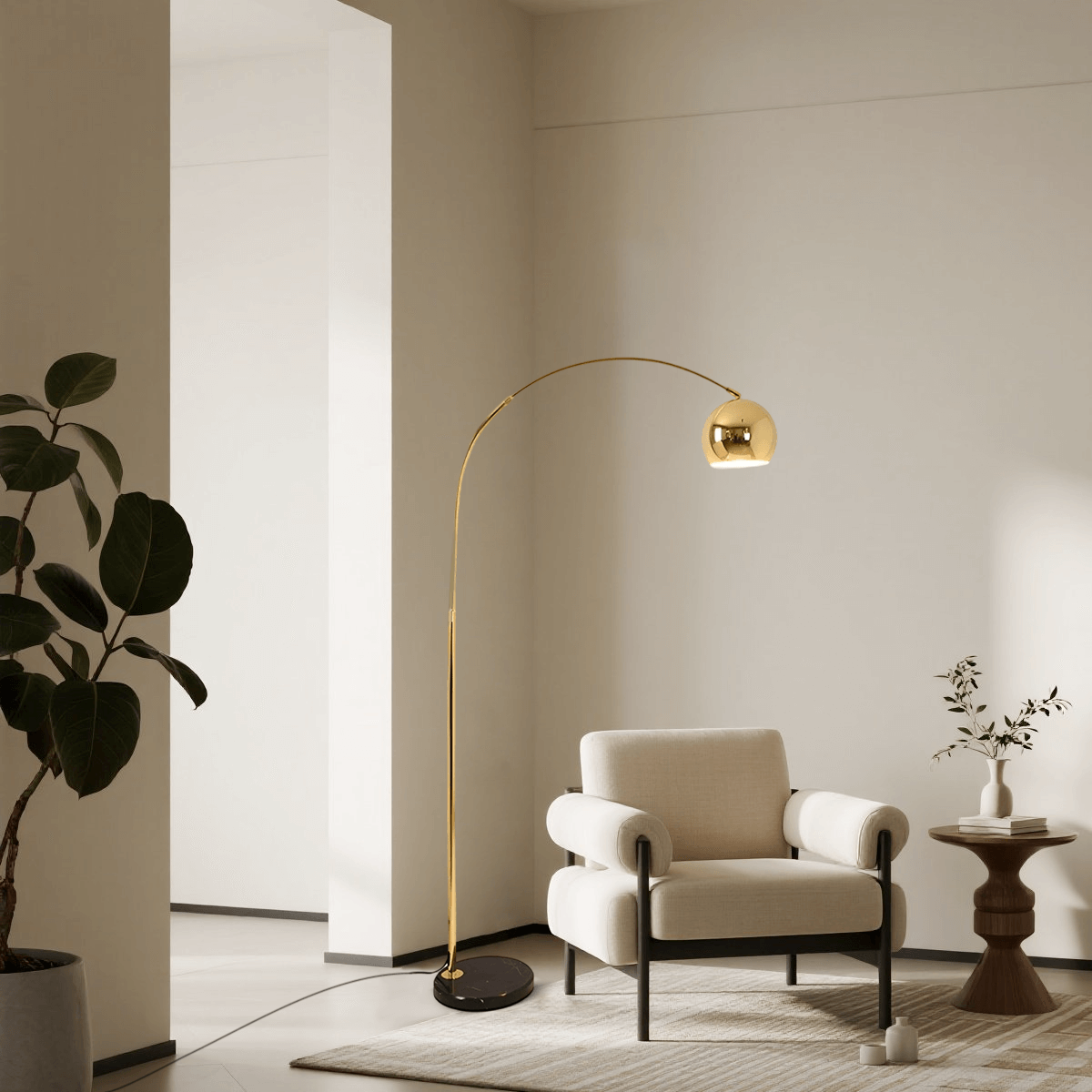 Lampe sur pied Métal Nordique | LED à intensité réglable | Compatible E26/E27