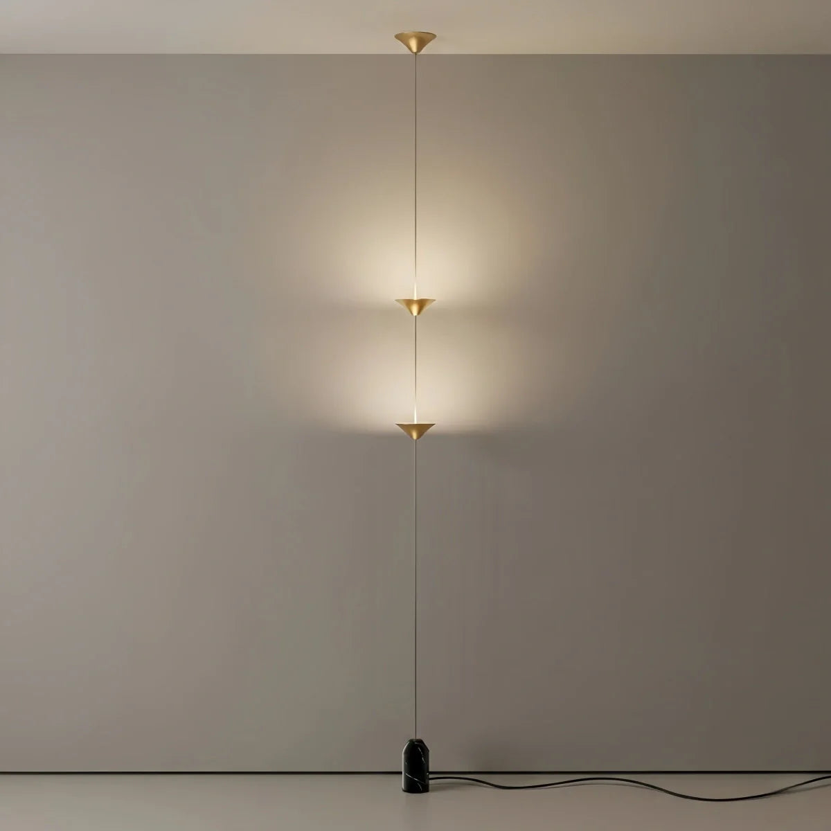 Lampe Pendante Industrielle Fer & Marbre | Hauteur Réglable LED Intégré