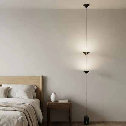 Lampe Pendante Industrielle Fer & Marbre | Hauteur Réglable LED Intégré