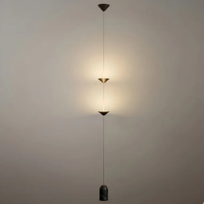 Lampe Pendante Industrielle Fer & Marbre | Hauteur Réglable LED Intégré